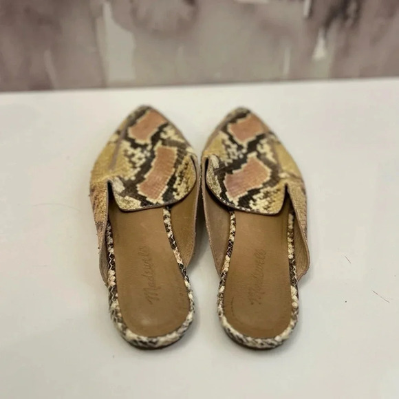 ! Madewell The Frances Skimmer Mule in Snake Embossed Leather - Size 8.5 - Picture 5 of 8